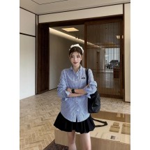 미우미우 플레드 긴팔 셔츠 (해외배송)