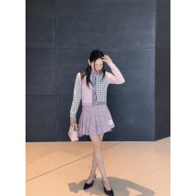 톰브라운 콘트라스트 플래드 니트 가디건 (해외배송)