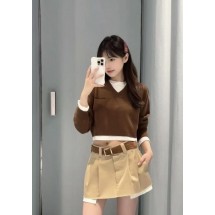 미우미우 컬러 블록 니트 긴팔 풀오버 스웨터 3컬러 (해외배송)