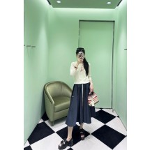 프라다 플리츠 지퍼 롱 스커트 (해외배송)