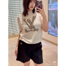 루이비통 라운드넥 매듭 니트 반팔 (정품급 해외배송)