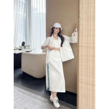 디올 사이드 스트라이프 프레피 스커트 (해외배송)