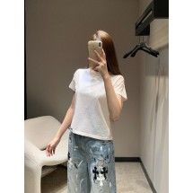 디올 레터 자수 라운드넥 플라잉 슬리브 (해외배송)