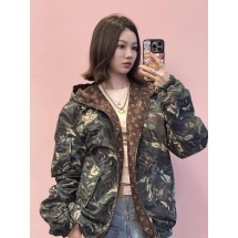 루이비통 초가을 신상품 리버시블 프린트 방풍 후드 남녀공용 재킷 (해외배송)