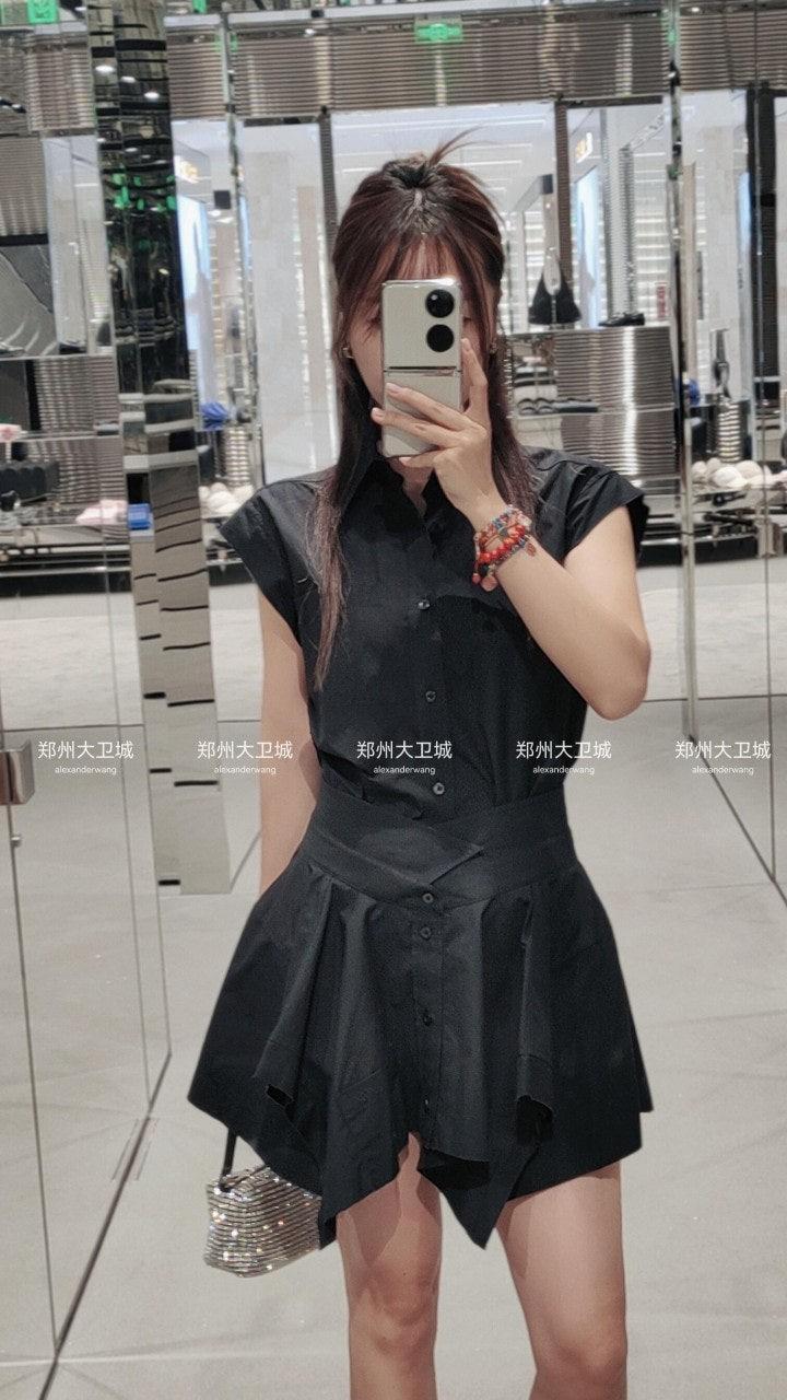 알렉산더왕 이레귤러 패치워크 코튼 팝린 원피스 (해외배송)