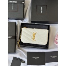입생로랑 볼 그레인드 카우하이드 미니 동전 지갑 (해외배송)