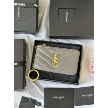 입생로랑 볼 그레인드 카우하이드 미니 동전 지갑 (해외배송)