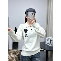 아미 라운드넥 풀오버 니트 (해외배송)