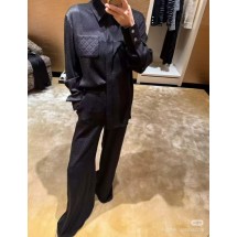 샤넬 실크 자카드 다크 패턴 다이아몬드 와이드 레그 팬츠 (해외배송)