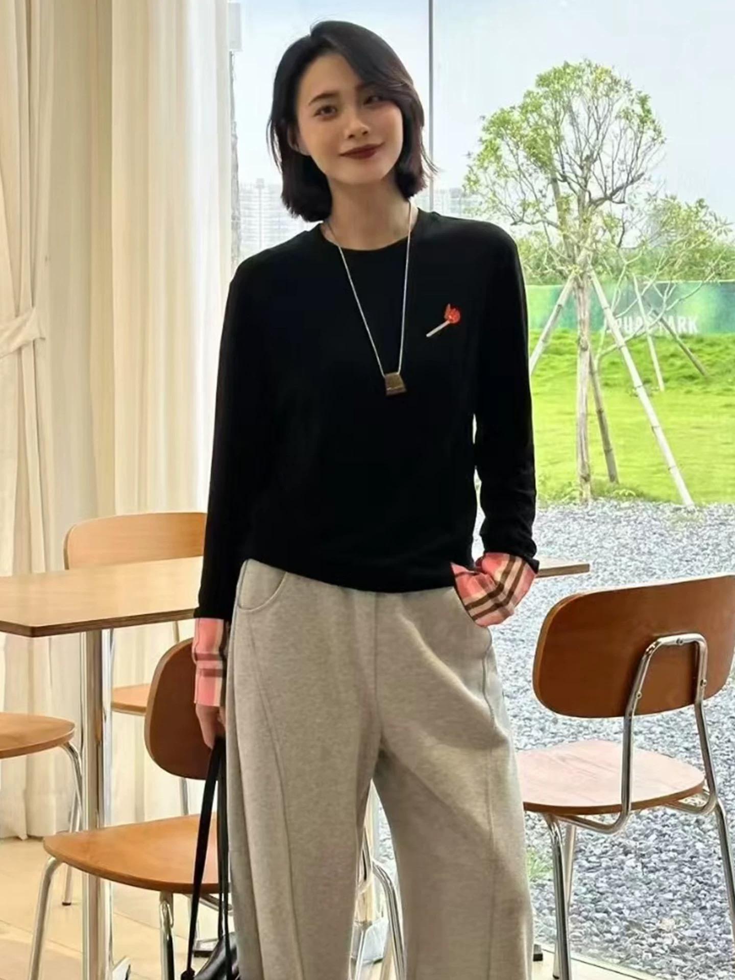 보테가베네타 순면 커프 스티칭 긴팔 티셔츠 (해외배송)